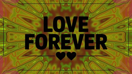 Tunnel video vj loop screensaver creating a seamless and vibrant backdrop with a love forever theme