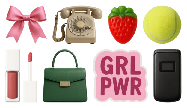 PNG Retro objects with modern flair, element set on transparent background - Powered by Adobe