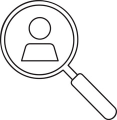 Search user icon, representing job search concept