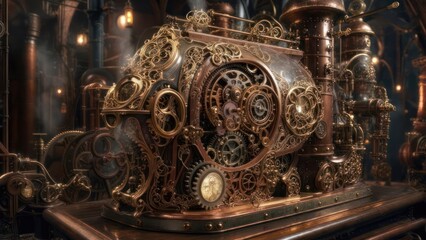 Ornate steampunk machine