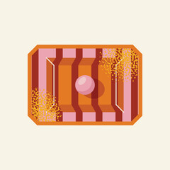 Ceramic butter dish, butter keeper, retro packaging. Cartoon kitchenware food vector illustration. Kitchen and cooking concept