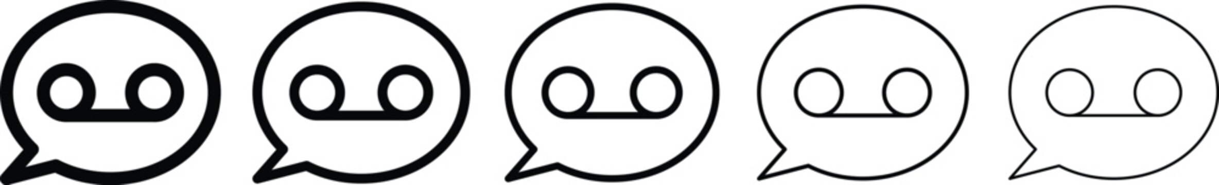 Voicemail icon. voicemail icon isolated vector on transparent png and vector illustration
