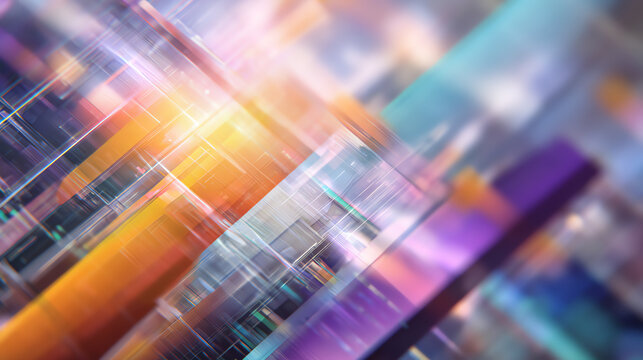 Abstract technology background with vibrant colors and geometric shapes, representing innovation and digital connections.
