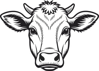 Cow Illustration. Dairy Cow Artwork. Farm Cow Graphic. Cow Animal Drawing. Cute Cow Design. Cow Livestock Illustration. Beef Cow Outline Art. Farm Animal Cow. Standing Cow Illustration. Cow Line Draw