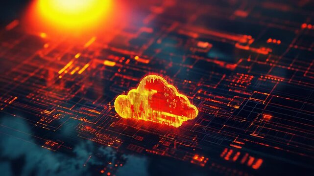 Cloud computing data network creating digital connection