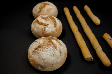 Homemade whole grain freshly baked buns