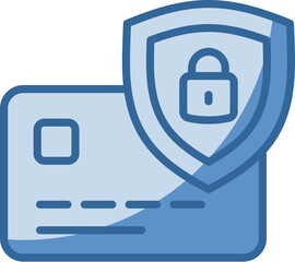 Secured Card Icon Element For Design