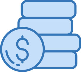 Dollar Coin Icon Element For Design