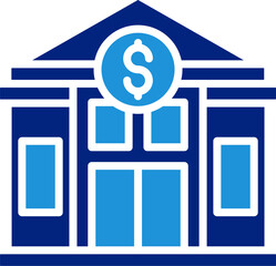 Bank Building Icon Element For Design