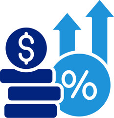 Interest Rate Icon Element For Design