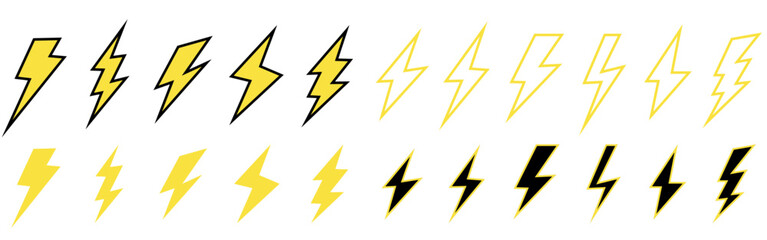 yellow grass on white, yellow grass on white background, yellow grass background, yellow grass on white background, Yellow lightning bolt icons. Electric strike and blitz speed logo, thunderbolt flash