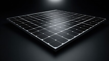 Modern Solar Panel Renewable Energy Technology Dark Background