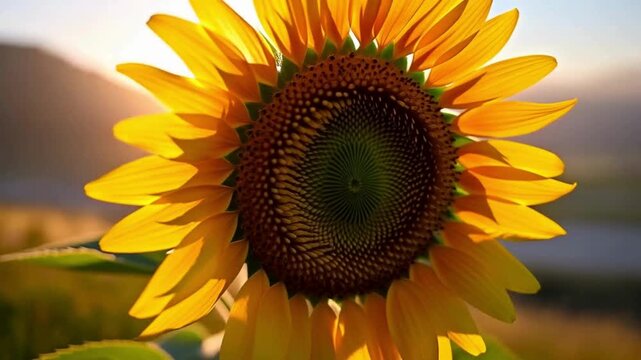 Sunflower Bloom Detail | Natural Symmetry Visualization | Fibonacci Pattern in Nature