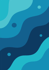 Elegant Abstract Blue Waves Background with Smooth Curves and Floating Circles. A Contemporary Design Featuring Cool Tones, Perfect for Modern, Minimalist, and Creative Visual Projects.