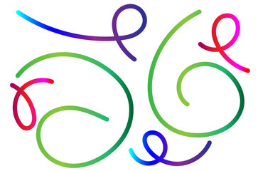 Colorful abstract swirls and loops