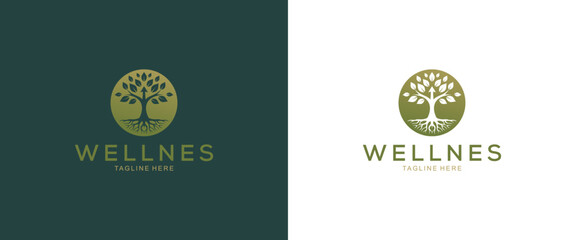Tree people wellness logo, wellness logo inspiration.