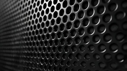 Dark Perforated Metal Grid Texture Abstract Background