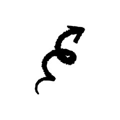 Textured Swirl Doodle Arrow