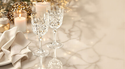  Elegant Crystal Glasses Set for Special Occasion Dining Table Decoration