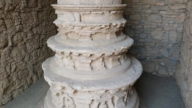mohra muradu taxila pakistan gandhara era votive stupa preserved in original condition