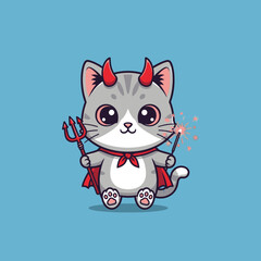 Cute Pink Baby Dragon in Chibi Style