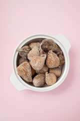 Bowl with tasty dried figs