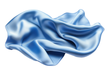 Elegant satin fabric in light blue with delicate folds