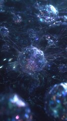 Abstract Glowing Cosmic Landscape