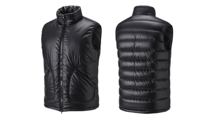 Shop black puffer vest for men stylish sleeveless jacket outerwear