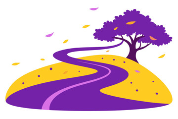 Road and tree landscape