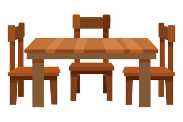 Wooden table and chairs
