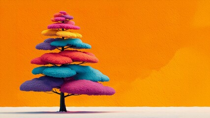 christmas tree on a wooden background