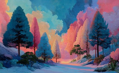 sunset in the mountains