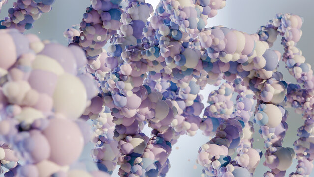 3D Molecular Illustration of Protein Structures: Antibodies, Immunoglobulins, Chain of amino acid, Antibody, DNA proteins, and TLR Domains in Immune Response 3d render medical representation	