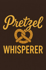 Pretzel Whisperer - The Ultimate Design for True Pretzel Lovers, Bakers & Snack Enthusiasts. Celebrate Golden, Salty, Twisted Dough with Rustic Charm. Perfect for Oktoberfest and Culinary Jo
