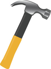 3D Colorful Hammer Illustration – Modern Tool Icon for Repair & Construction
