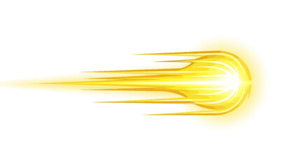 Golden Light Streak: A Fast-Moving Energy Ball.