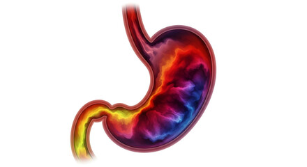Stomach Anatomy Colorful Illustration of the Human Digestive System Medical Concept
