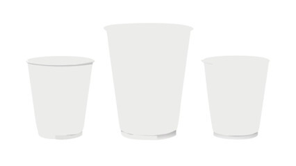 White paper cups disposable drinking cup beverage container party supplies picnic catering cup coffee cup