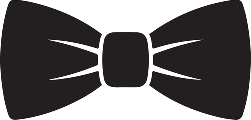 Bowtie Silhouette Vector Illustration. Vector Black silhouettes. with white background