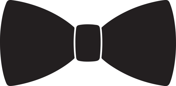 Bowtie Silhouette Vector Illustration. Vector Black silhouettes. with white background
