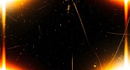 Dramatic golden light leaks with vintage film grain textures for a retro vibe, perfect for adding artistic flair to any project!