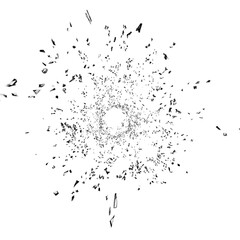 Shattered glass isolated transparent background sketch PNG
