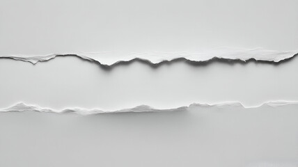 Obraz premium Create a modern layered look with these elegant white torn paper textures for backgrounds or design elements perfect for adding a touch of minimalism