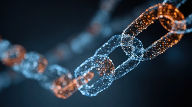 Digital Blockchain Chain Network Abstract Futuristic Connection