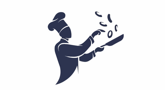 silhouette of a chef - Powered by Adobe