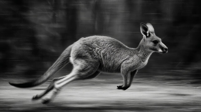 kangaroo jumping freally fast