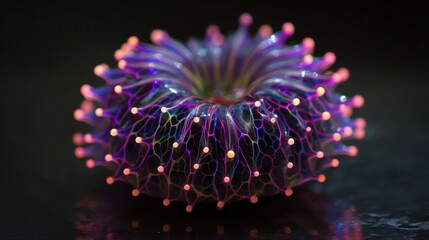 Futuristic Glowing Neural Network Abstract Science Concept