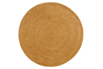 Round jute rug texture with spiral woven pattern