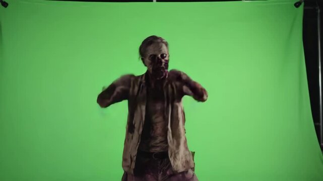 Zombie on Green Screen